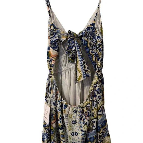 Meet Me In Santorini Boho Patchwork Paisley Open Back Maxi Dress NWT Large - Picture 7 of 10